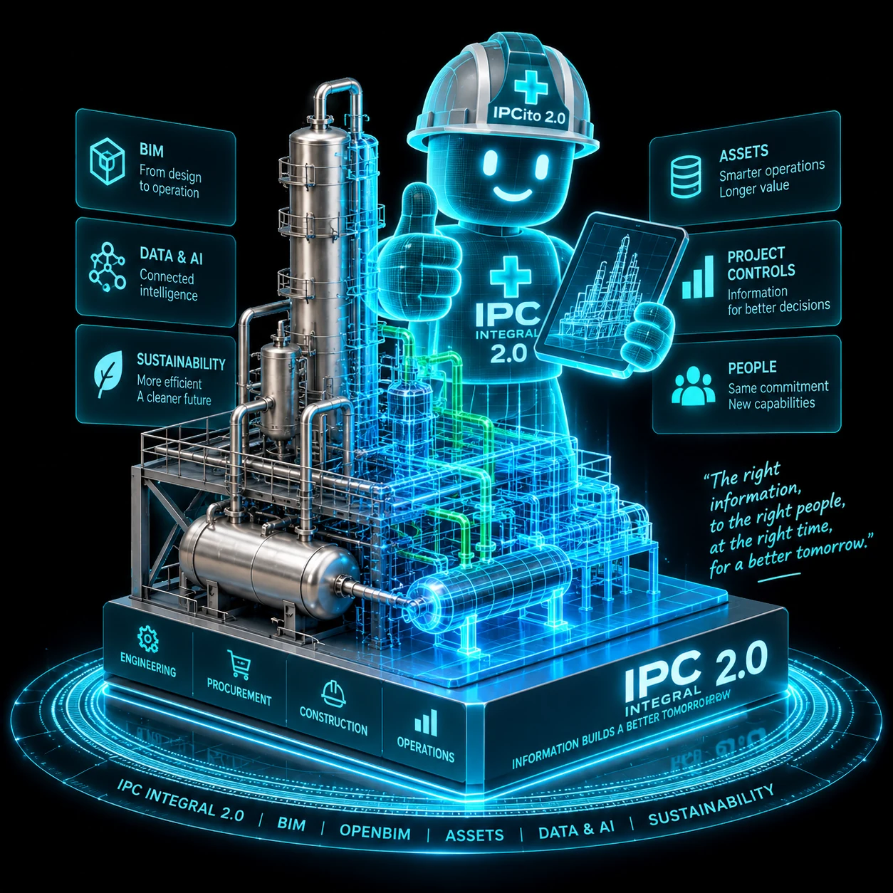 Conceptual transition from physical industrial equipment to its governed BIM representation with IPCito 2.0