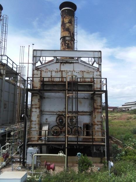 IPC turnkey industrial heater project, front view of the thermal equipment