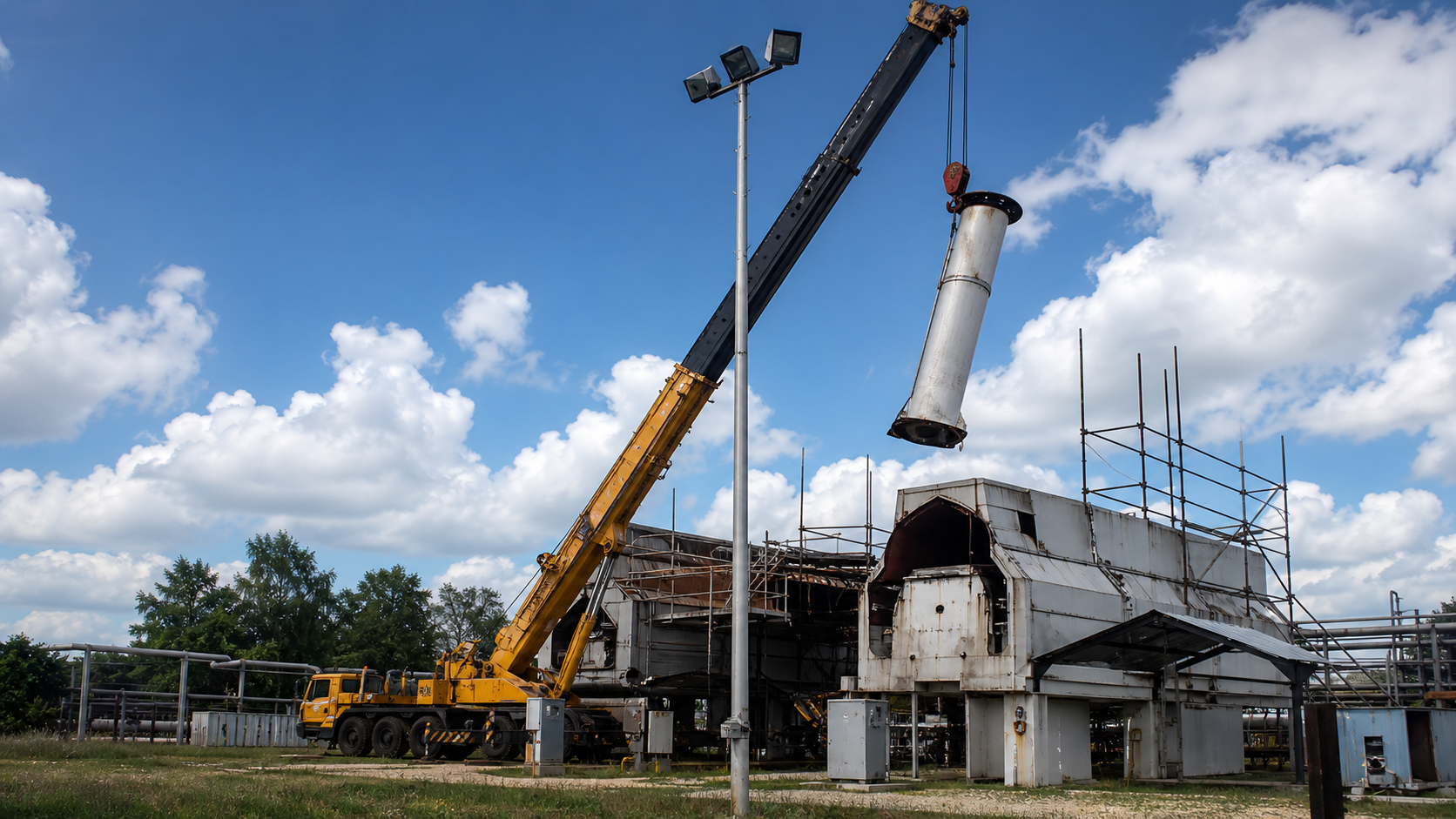 Coordinated lifting of process heaters for mobilization and major intervention.